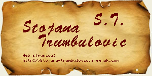 Stojana Trumbulović vizit kartica
